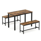 Dining Table 2 Benches Set  | Modern Design
