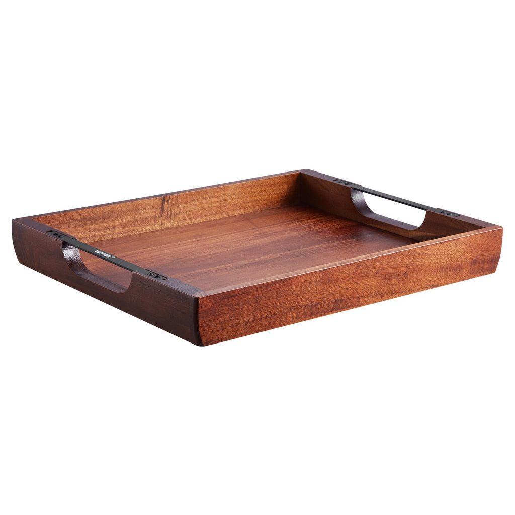 Serving Tray 17x12.2 Inch Acacia Food Serving Table Laptop Desk With H