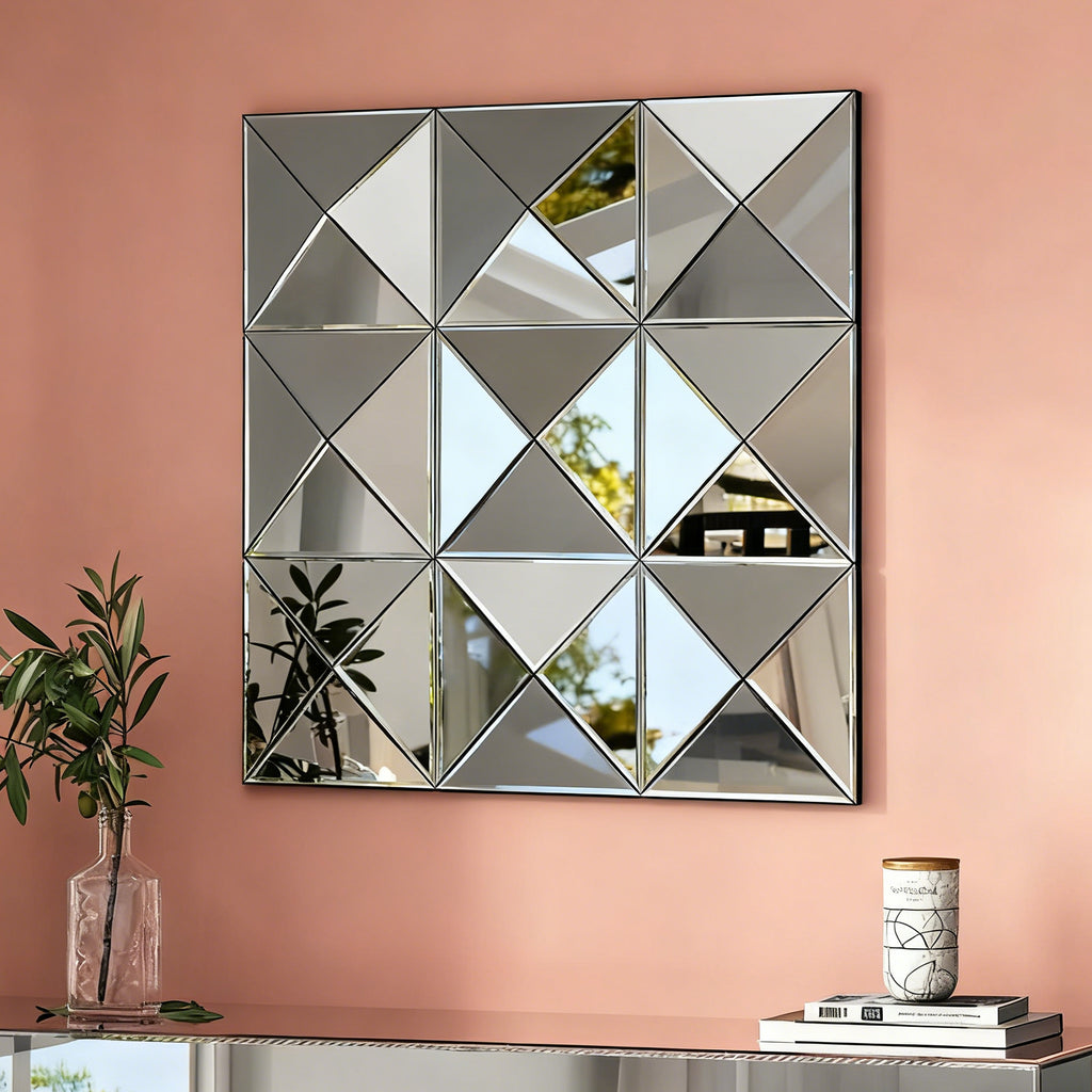 3d Mirror Wall Decor Beveled Glass Wall Mirror Interior Home Decor Lar