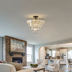 20 Black Crystal Chandelier Ceiling Light