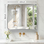 Wall Mirror With Rectangular Metal Frame