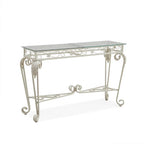 Tempered Glass Console Table White | Two-Tier Design