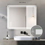 40x32 Inch LED Bathroom Mirror Vanity Mirrors With Front Lights Wall M