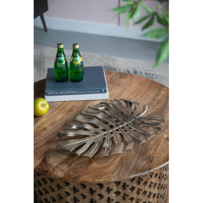 18.9x13.4x1.4 Gold Monstera Leaf Wall DEcor
