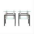 Modern Glass Coffee Table Set | Square Design
