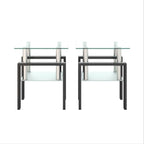 Modern Glass Coffee Table Set | Square Design