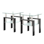 Modern Glass Coffee Table Set | Square Design