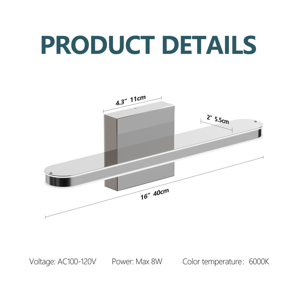 LED Bathroom Vanity Light Bar Dimmable Bathroom Light Fixtures Modern
