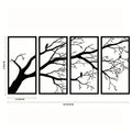 CIFbuy Modern Aluminum Dead Branch And Flying Bird Four-Piece Wall Art