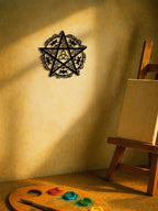 Pentagram Triple Moon Iron Wall Art Unique Metal Decor Sculpture Trend