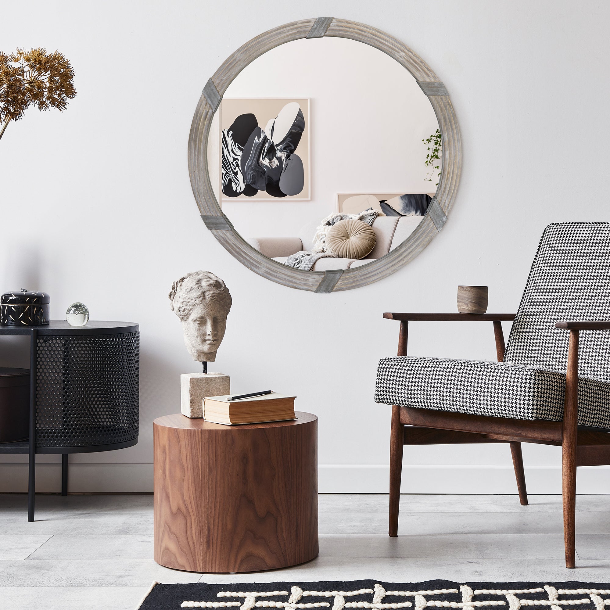 30.75" Wood Wall Mirror
