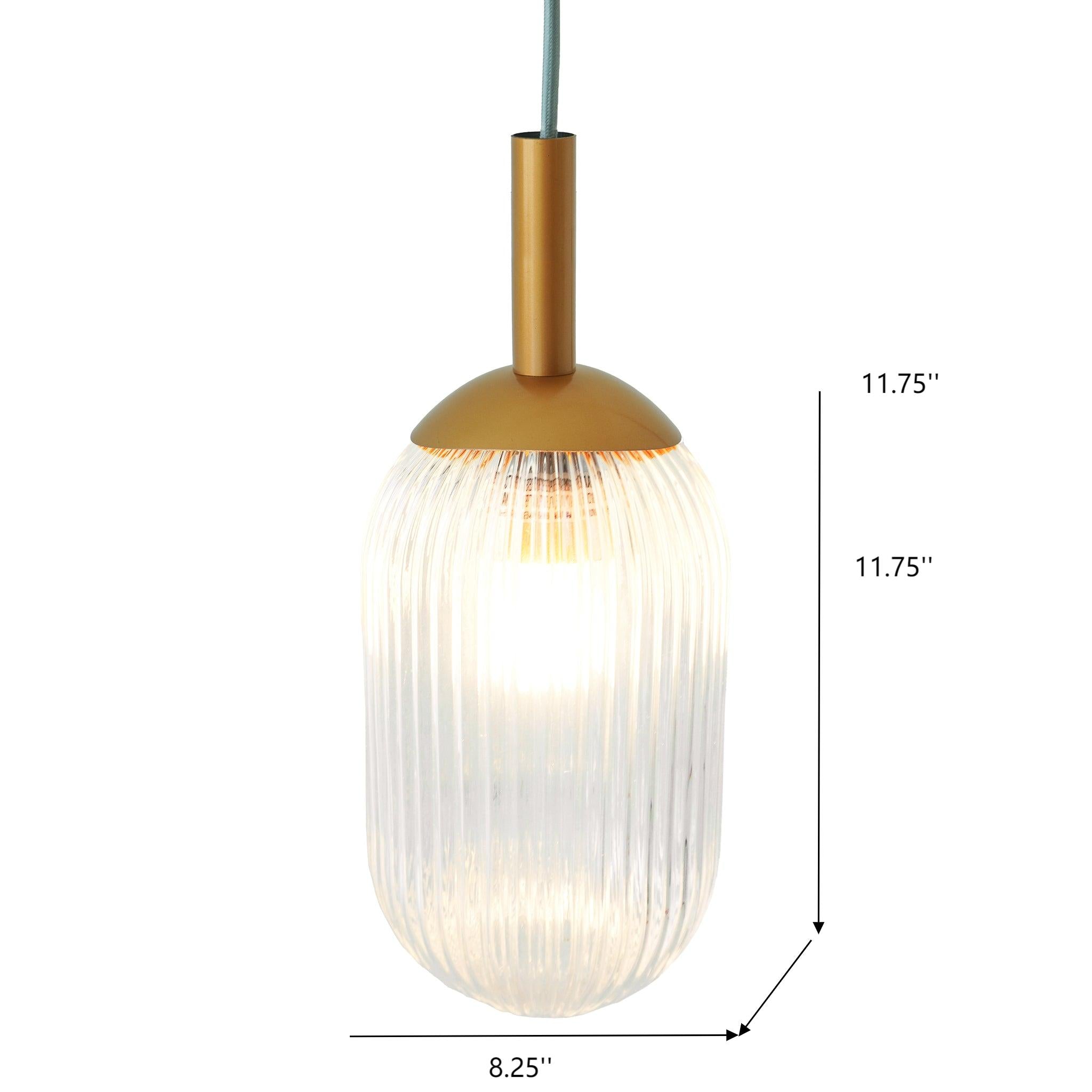 Modern Style Pendant Lamp - Bronze And Clear 110-120V Bedside Lamp Bed