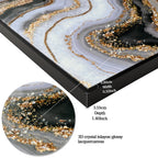 Black And Gold Abstract Wall Art Small Size Home Wall Decoration Moder