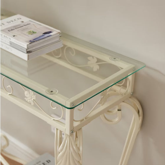 Modern Glass Console Table | 2-Tier Structure