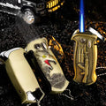 Cool Metal Design Jet Torch Lighter Refillable Butane Novelty Lighter