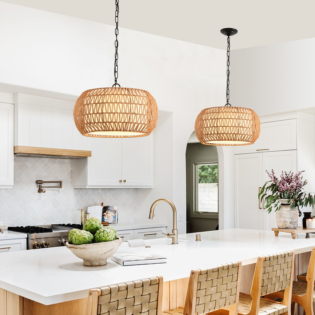 18inch Farmhouse Pendant Light With Adjustable Height