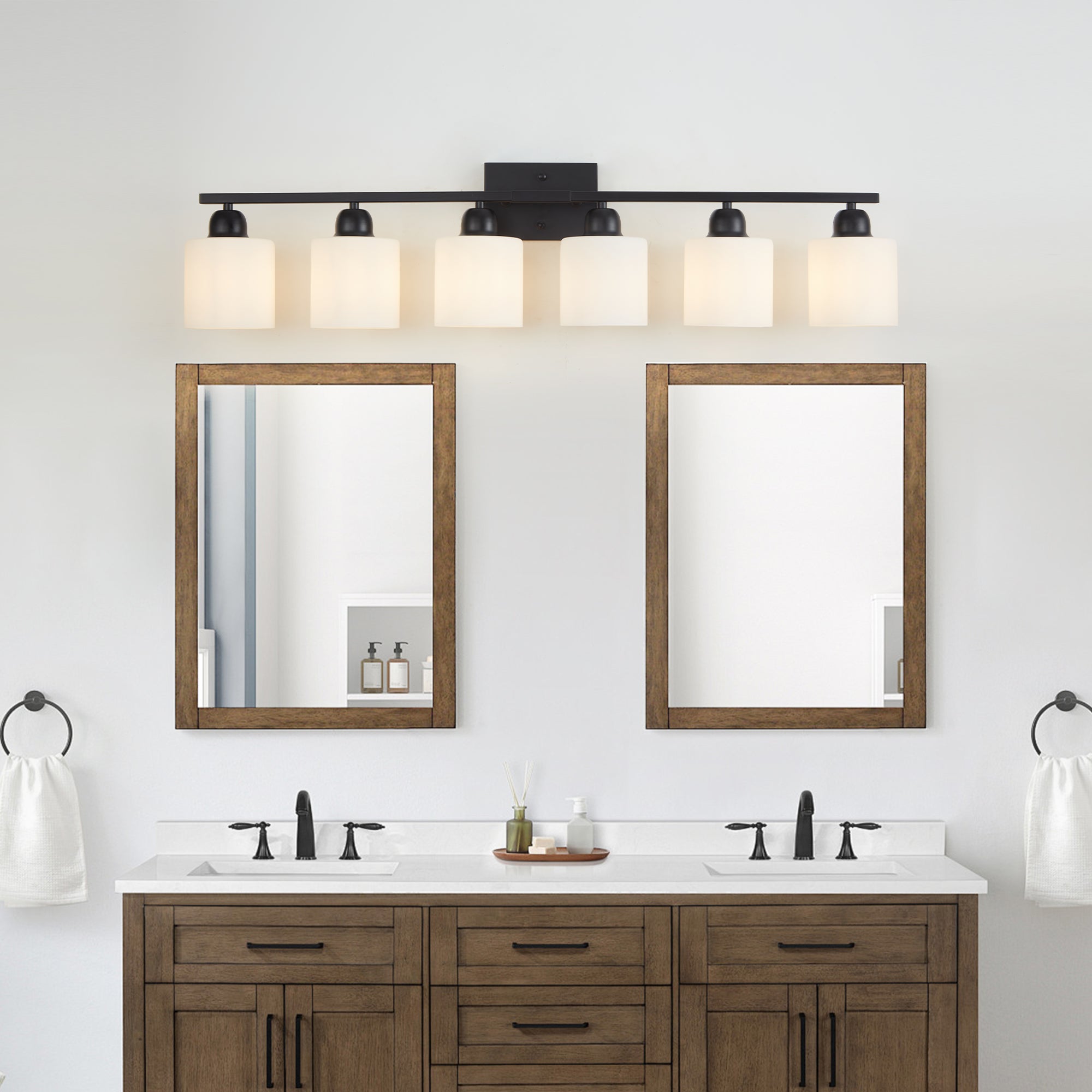 6-Light Black Vanity Lights