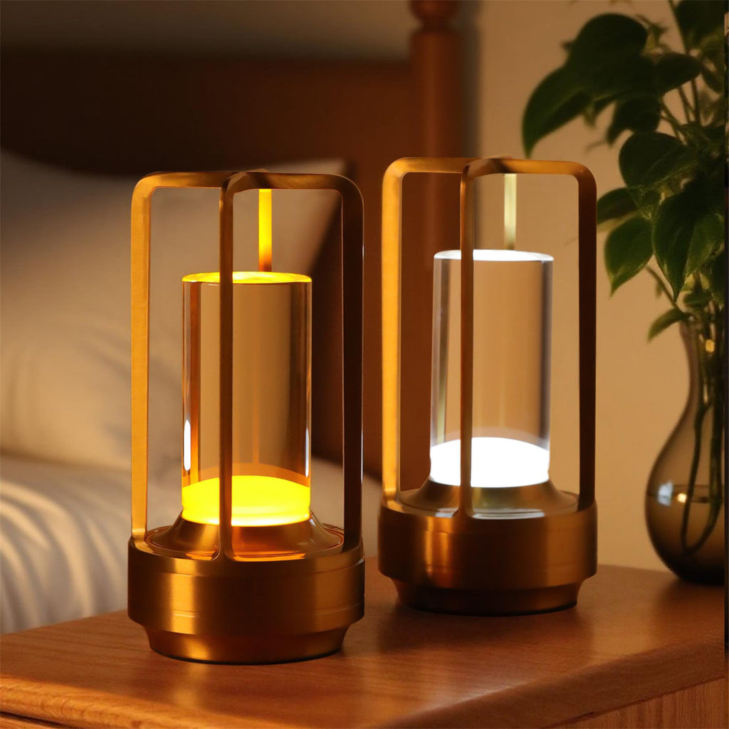 2pcs Portable Touch Control Table Lamp With 5000mAh Battery