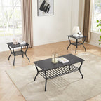 Retro Coffee Table Set | 2-Layer Structure