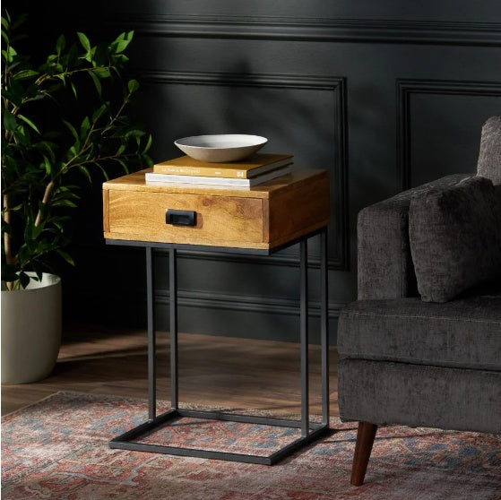 Modern C-Shaped Side Table | 2-Layer Structure