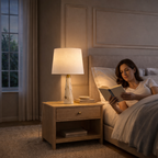 Enclave Hydro White Table Lamp With On Off Switch Faux Marble Base Fab