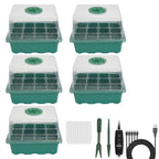 5Packs Seed Starter Tray For Spring Gardening With Grow Light Humidity