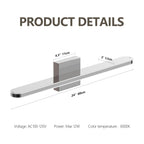 Modern Bathroom Light Fixtures Dimmable LED Vanity Lights Chrome Lamps