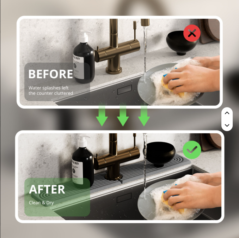 Diatomaceous Earth Sink Tray Stone Home Sink Caddy Kitchen Instant Dry
