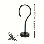 Question Mark LED Table Lamp, Sculptural Matte Black Accent Light, Set of 2