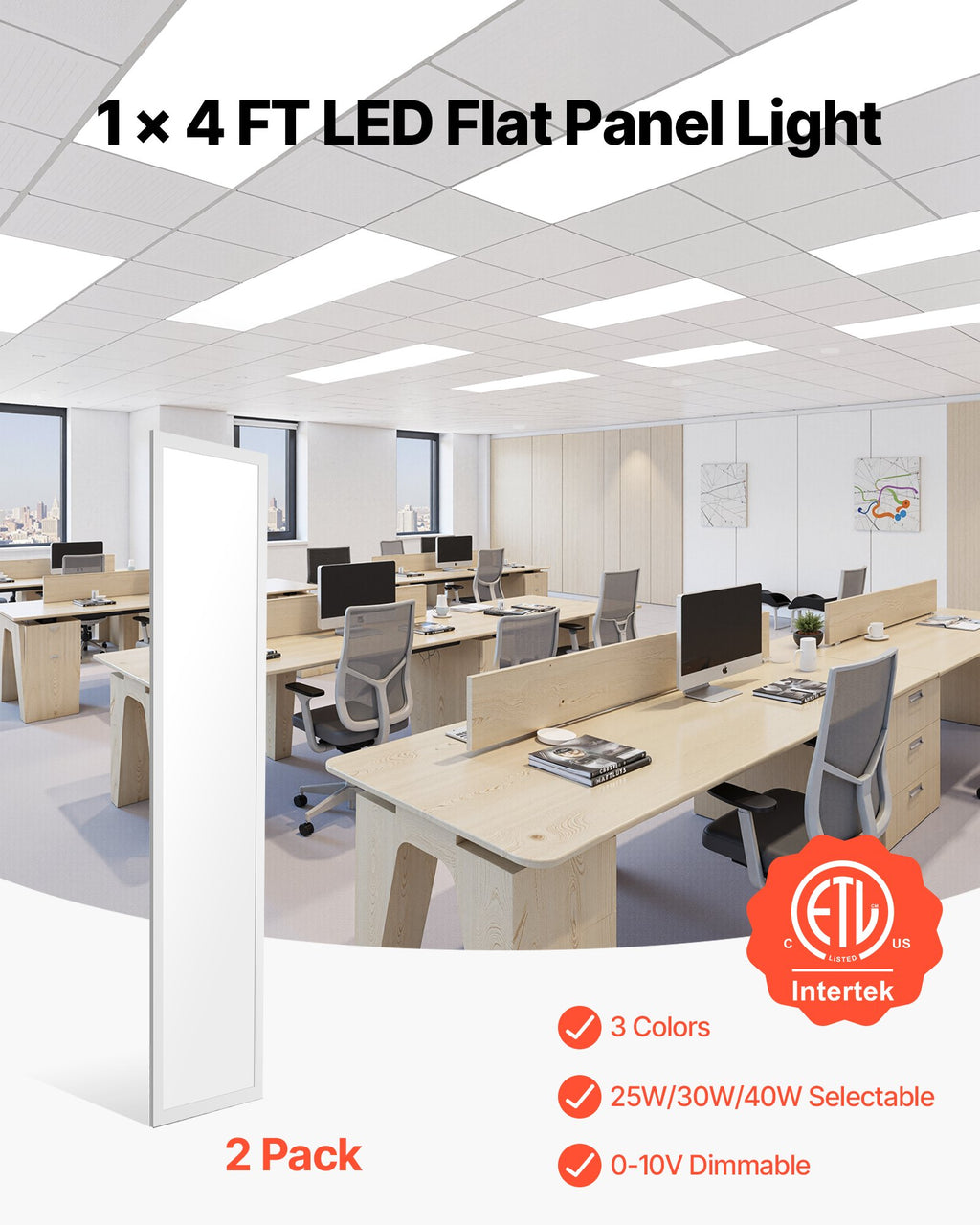 1x4 FT LED Flat Panel Light