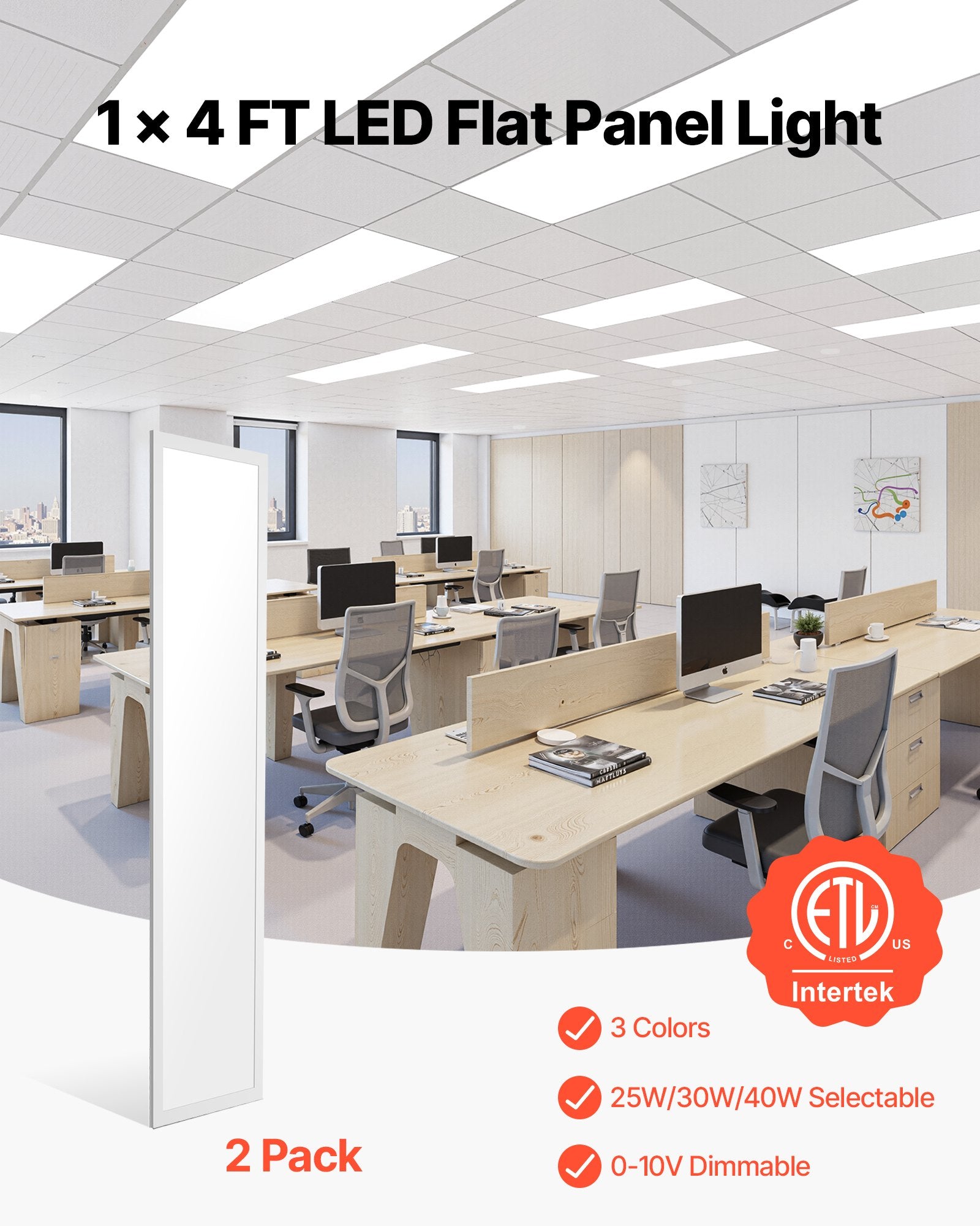 1x4 FT LED Flat Panel Light