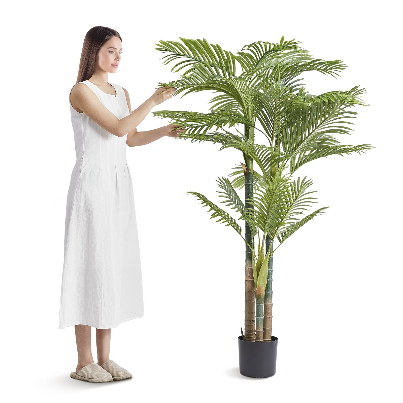 Artificial Gold Cane Palm Tree