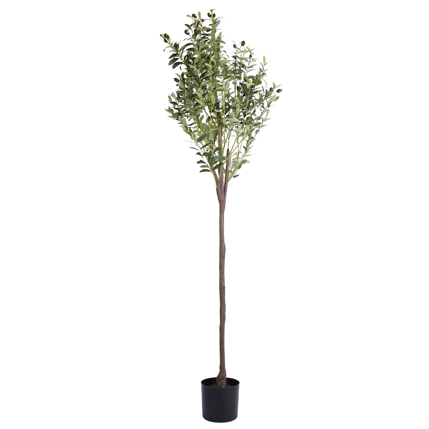 1Pc 5.9FT Artificial Olive Tree Tall Fake Olive Plant Faux Potted Oliv