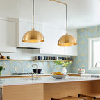 41inch Industrial Modern Copper Color Double Pendant Light Adjustable