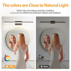 32 Inch Modern LED Bathroom Vanity Light - Sleek Black Metal Wall Ligh