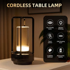 2pcs Portable Touch Control Table Lamp With 5000mAh Battery