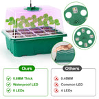 5Packs Seed Starter Tray For Spring Gardening With Grow Light Humidity