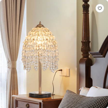 19 Inch Height Elegant Crystal Table Lamp Vintage Waterfall Design Wit