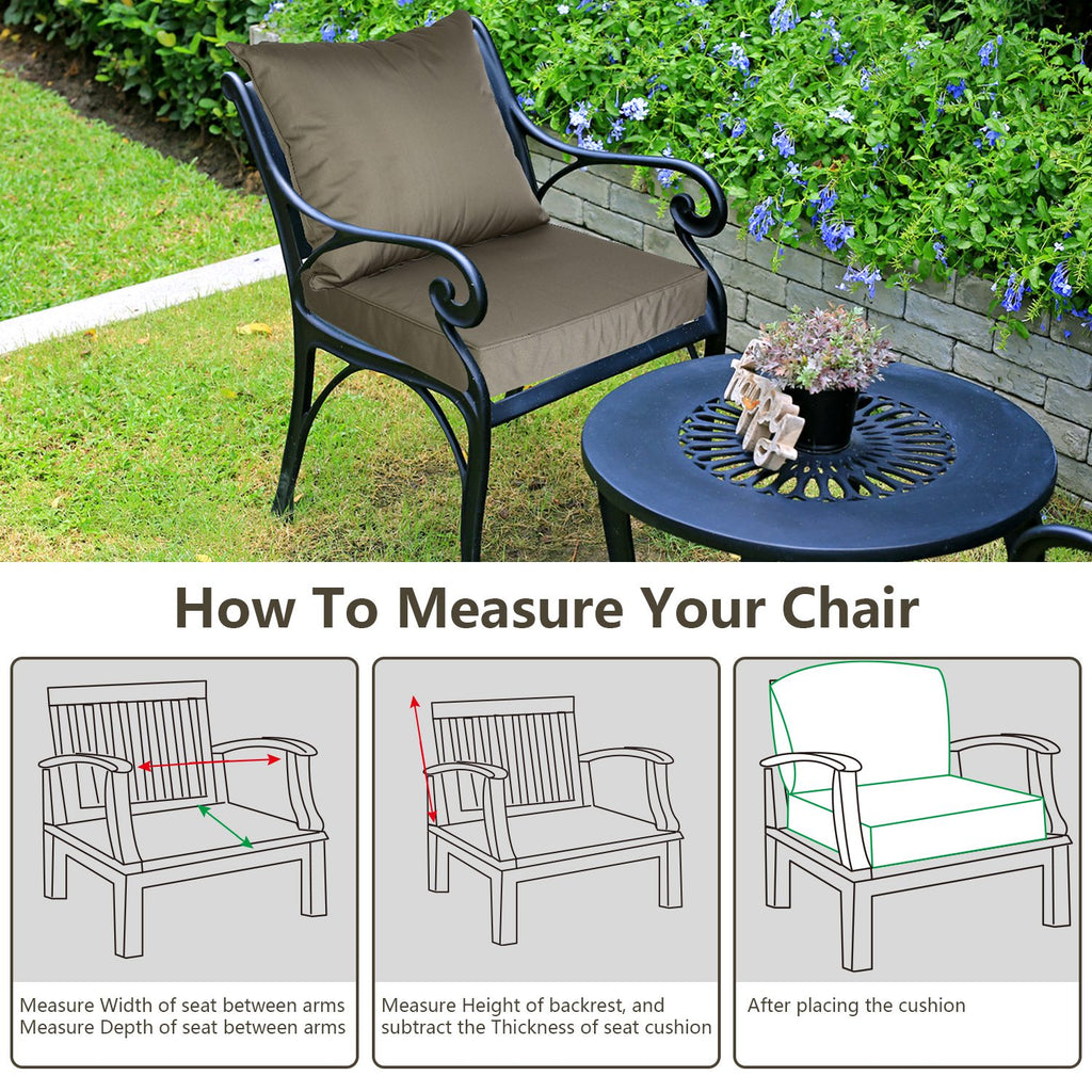 Outdoor Seat Cushion Set Waterproof Patio Furniture Cushion And Back P