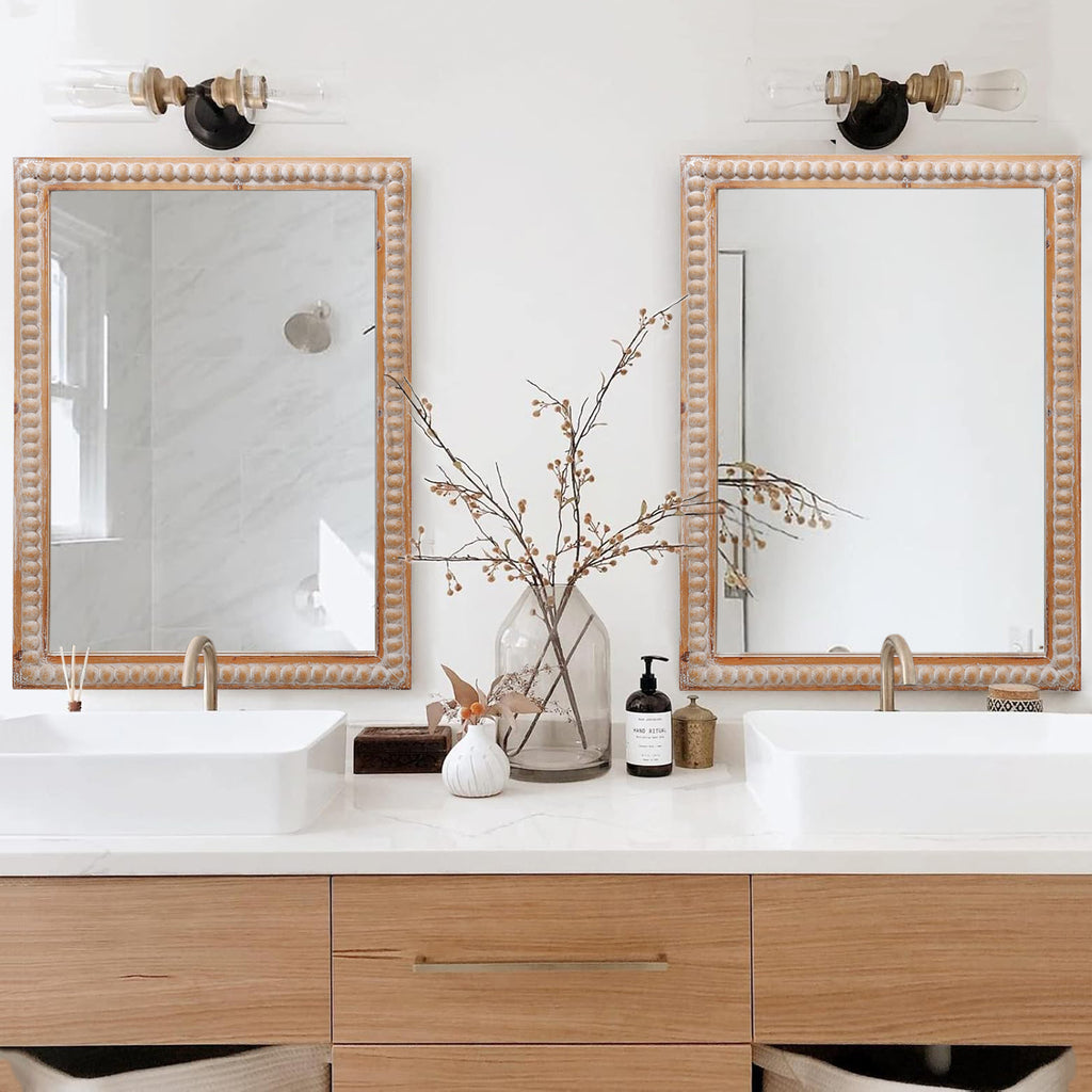 22x30 Inches Wood Framed Mirrors For Bathroom