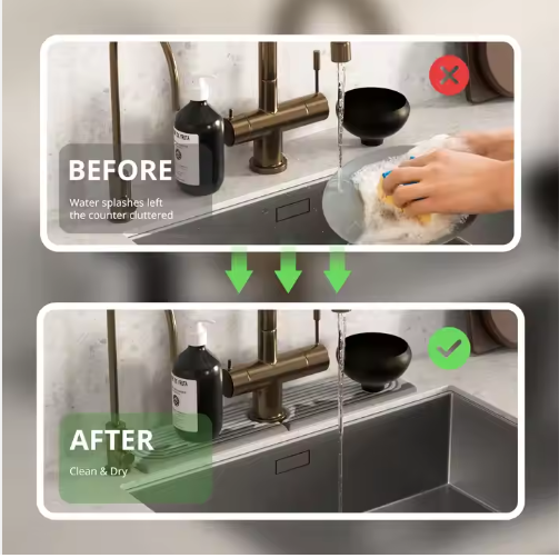 Diatomaceous Earth Sink Tray Stone Home Sink Caddy Kitchen Instant Dry