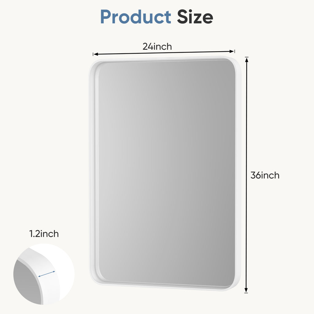 Wall Mirror With Rectangular Metal Frame