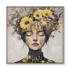 Beauty Posters Beauty Lady Wall Art Gold And White Floral Canvas Artwo