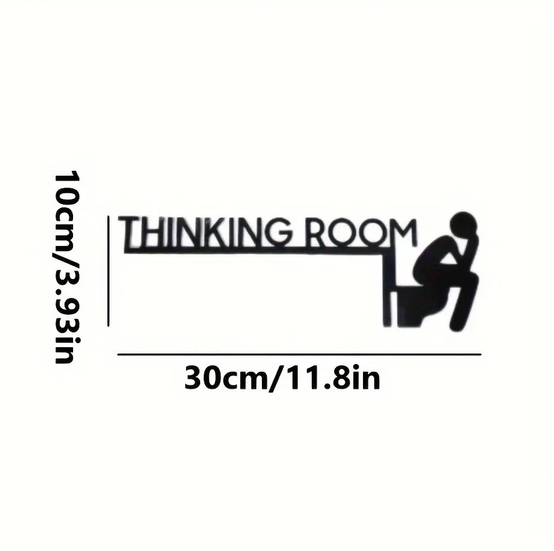 1pc Modern Metal Toilet Door Sign