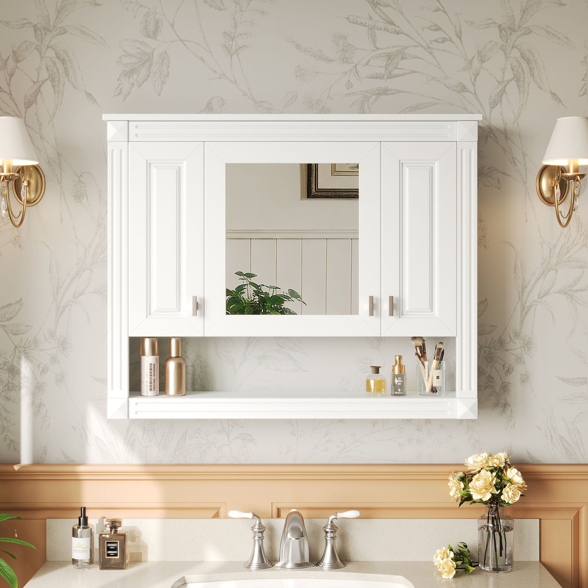 35inch Bathroom Wall Cabinet With Mirror