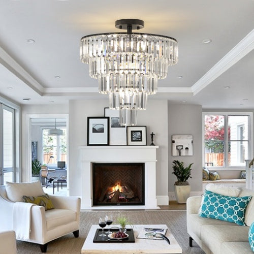 Large Crystal Chandelier |  Modern Design