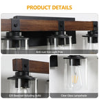 Rustic Bathroom Wall Lamp | 5 Light Fixture