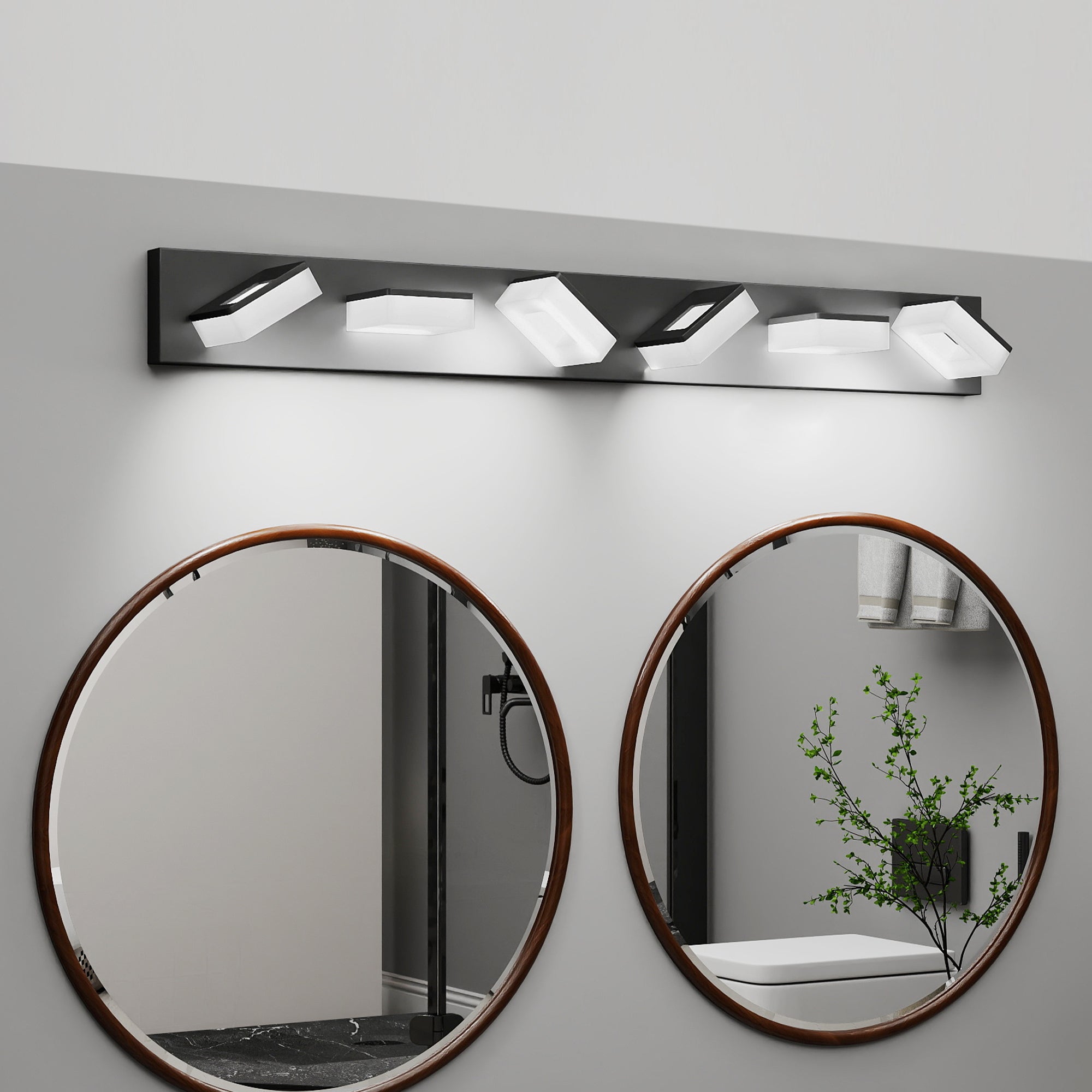 LED Modern Bathroom Vanity Light Fixtures 6-Light