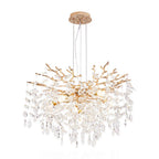 Modern Tree Branch Crystal Chandelier Luxury Gold Crystal Pendant Ligh