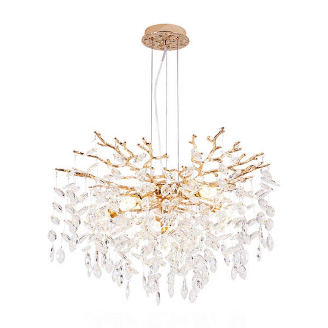 Modern Tree Branch Crystal Chandelier Luxury Gold Crystal Pendant Ligh